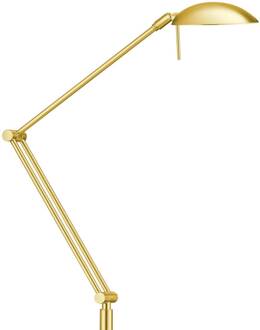 LED vloerlamp Carl, messingkleurig, verstelbaar, dimbaar