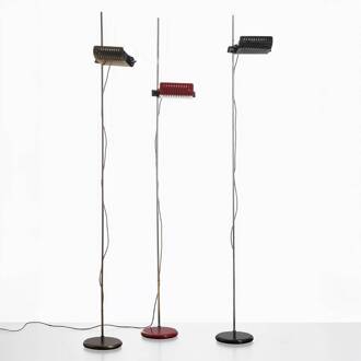 LED vloerlamp Colombo, rood/chroom, metaal, 2.700 K rood, chroom