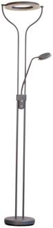 LED vloerlamp Davos, zandgrijs, hoogte 180 cm, 2-lamps, CCT