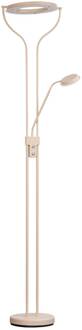 LED vloerlamp Davos, zandkleurig, hoogte 180 cm, 2-lamps, CCT