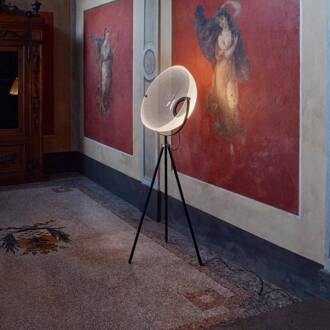 LED vloerlamp Demi Moon, zwart, hoogte 196 cm