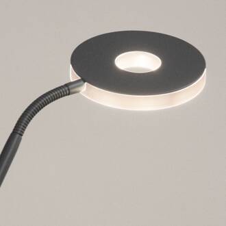 LED vloerlamp Dent, zandgrijs, 180 cm, metaal, CCT, 2-lamps.