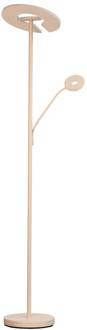 LED vloerlamp Dent, zandkleurig, 180 cm, metaal, CCT 2-lamps.