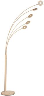 LED vloerlamp Dent, zandkleurig Hoogte 225 cm, CCT, 5-lamps.