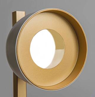 LED vloerlamp Dome wit wit, goud