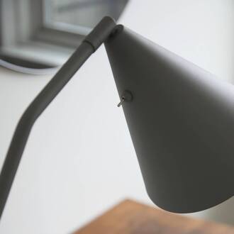 LED vloerlamp Funil, grijs, metaal, dimbaar