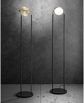 LED vloerlamp Giotto met draaibare kap, goud zwart, goud