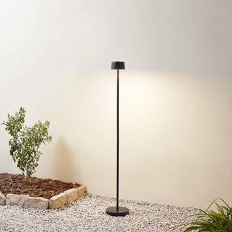 LED vloerlamp Isason, zwart, aluminium, Ø 11 cm