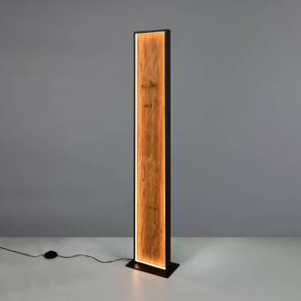 LED vloerlamp Kalea, hoogte 120 cm, houtkleurig, hout houtkleurig, zwart