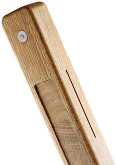 LED vloerlamp Karl K, hout, dimbaar, 161 cm geolied eiken, mat nikkel geborsteld