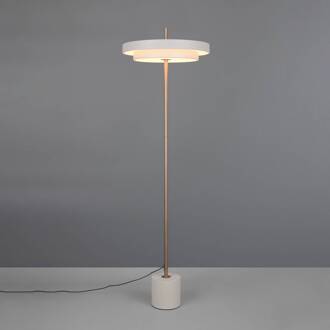 LED vloerlamp Keaton, lichtgrijs, hoogte 138 cm, metaal, CCT lichtgrijs, wit