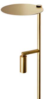 LED vloerlamp Kelly, verstelbare spot, goud/goud