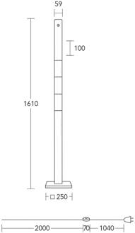 LED vloerlamp Lana del nero, hout, dimbaar zwart, geolied eiken