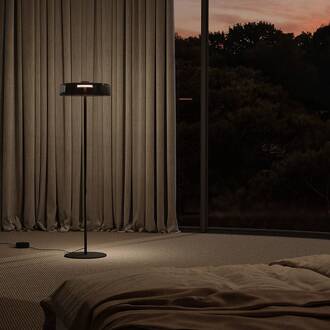LED vloerlamp Levels 1-laags, zwart, glas, CCT rookgrijs, zwart
