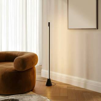 LED vloerlamp Linija, zwart, hoogte 110 cm, sensor zwart, wit