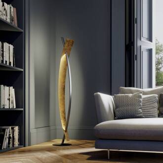 LED vloerlamp Marija, zwart, metaal, hoogte 140 cm zwart, goud, zilver