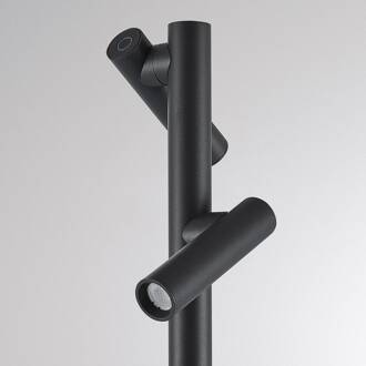 LED vloerlamp Mimo Double F, antraciet, aluminium