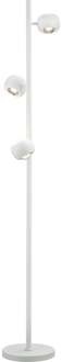 LED Vloerlamp - Musterring Cannon - 3 Lichtpunten van 5 Watt - Dimbaar - Aanpasbare Lichtkleur - Draaibaar - Geheugenfunctie - Mat Wit - Metaal Zeer Warm Wit;Warm wit;Natuurlijk wit
