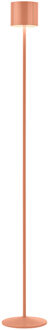 LED Vloerlamp - Musterring Marisa - 1 Lichtpunt van 3 Watt - Dimbaar - Aanpasbare Lichtkleur - Hoogte Aanpasbaar - Geheugenfunctie - Nachtlamp - Afstandsbediening - Oranje - Metaal Zeer Warm Wit;Warm wit;Natuurlijk wit