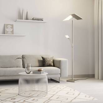 LED vloerlamp Parthena, nikkel, metaal, 180 cm vernieuwd