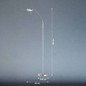 LED vloerlamp Pool TW, 1-lamp, nikkel nikkelkleurig mat, albastkleurig