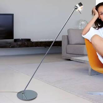 LED vloerlamp Puk Floor Mini Single mat chroom