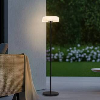 LED vloerlamp Samine, zwart, metaal, dimbaar zwart, wit