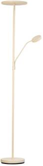 LED vloerlamp Sorento, hoogte 182 cm, leeslampje, zandkleurig