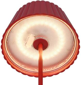 LED vloerlamp Suarez, rood, hoogte 123 cm, metaal