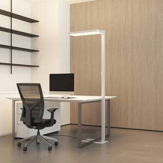 LED vloerlamp Timon, 195 cm, wit, 54 W, aluminium