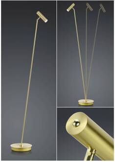 LED vloerlamp Tom, dimbaar, messing mat messing