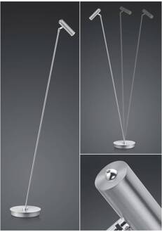 LED vloerlamp Tom, dimbaar, nikkel mat nikkel