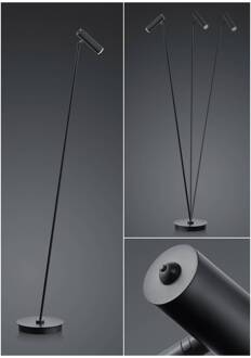 LED vloerlamp Tom, dimbaar, zwart