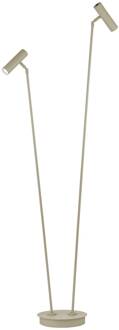 LED vloerlamp Tom Pro, zandkleurig, 2-lamps, CCT, dimmer