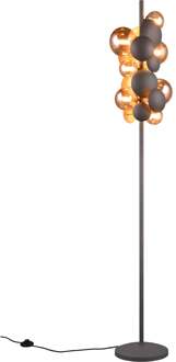 LED Vloerlamp - Trio Select Bubble - 7 Lichtpunten - G9-fitting - Voetschakelaar - IP20 - Antraciet - Metaal