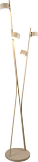 LED Vloerlamp - Trio Select Coda - 4 Lichtpunten - GX53-fitting - Voetschakelaar - Draaibaar - IP20 - Warm Beige - Metaal