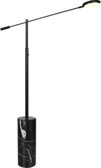 LED Vloerlamp - Trio Select Fiore - 1 Lichtpunt van 10 Watt - Touchdimmer - Aanpasbare Lichtkleur - Geheugenfunctie - Draaibaar - Schakelaar - Mat Zwart - Metaal Zeer Warm Wit;Warm wit;Natuurlijk wit