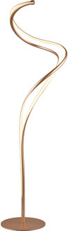 LED Vloerlamp - Trio Select Nala - 1 Lichtpunt van 46 Watt - Dimbaar - Aanpasbare Lichtkleur - Geheugenfunctie - Voetschakelaar - IP20 - Goud - Metaal Zeer Warm Wit;Warm wit;Natuurlijk wit
