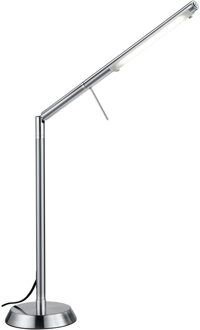 Led Vloerlamp - Trion Filiga - 6w - Warm Wit 3000k - 1-lichts - Dimbaar - Rond - Mat Nikkel - Aluminium