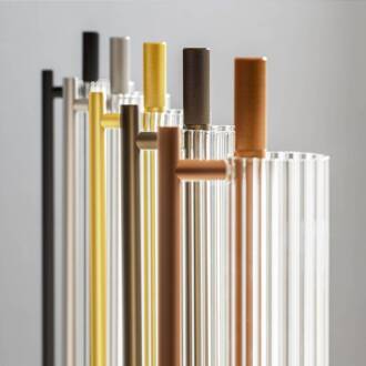 LED vloerlamp TRISEL, aardebruin, metaal, 2.700 K, dimbaar terracotta, helder