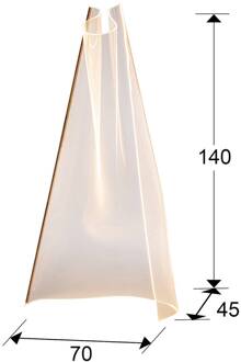 LED vloerlamp Velos, roségoud, organisch gevormd tansparant, roségoud