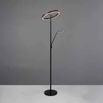 LED vloerlamp Willis, zwart, hoogte 180 cm metaal CCT dimmer zwart mat