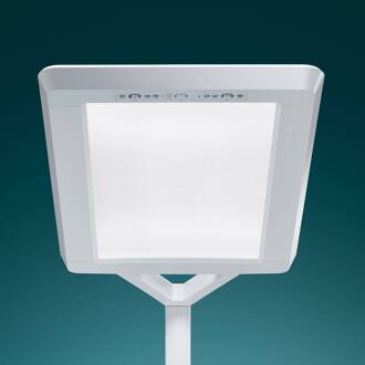LED vloerlamp Yara.single 4.000 K, BT, LTX, zilver zilver metallic, satijn