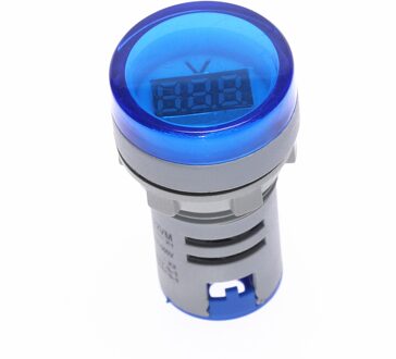 Led Voltmeter Signaal Lichten Digitale Display Gauge Volt Voltage Meter Indicator Lamp Tester Meetbereik Ac 20-500V Blauw