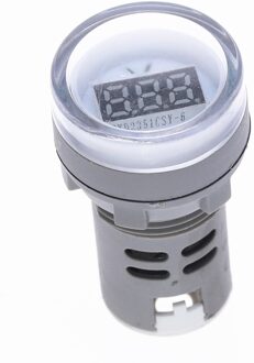 Led Voltmeter Signaal Lichten Digitale Display Gauge Volt Voltage Meter Indicator Lamp Tester Meetbereik Ac 20-500V wit