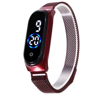 Led Vrouwen Horloge Magnetische Magneet Waterdichte Touch Vrouwen Horloges Touch Digitale Horloges 3