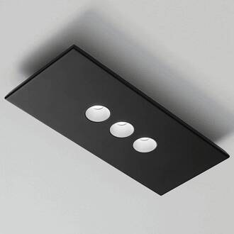 LED wand- en plafondlamp, zwart zwart, crème