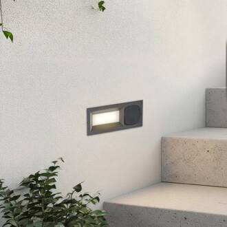 LED wand inbouwlamp Lachlain, antraciet, stopcontact