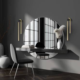 LED wandlamp 23107, hoogte 60 cm, zwart/goudkleurig goud, zwart