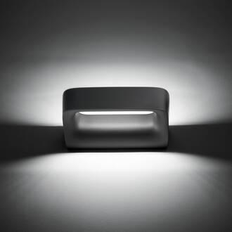 LED wandlamp Aki, antraciet, aluminium, 23 cm, 3.000 K antraciet mat